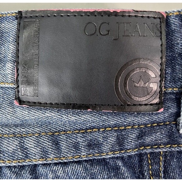 O.G Jeans Men's Size  34 X 32 Distressed Blue Denim Pants - Picture 10 of 11